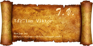 Tálas Viktor névjegykártya